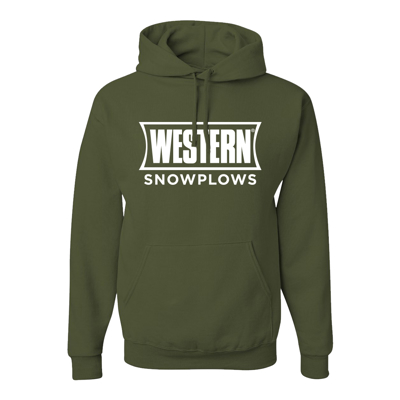 Western Military Green Hoodie Product Image on white background